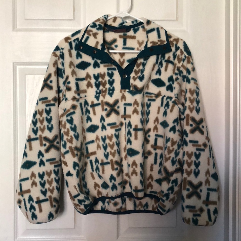 Woolrich patterned fleece pullover